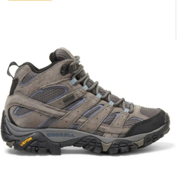 Merrell Moab 2 Women’s 8.5 Mid Waterproof Hiking Boots NWT Granite Grey - Picture 1 of 8